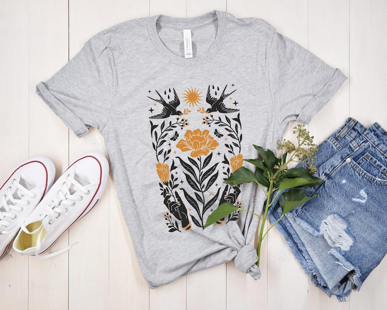 Boho Wildflowers Shirt Flowers Lover Tshirt