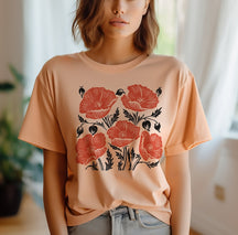 Chemise Vintage Poppy Botanique Cottage Core Chemise Floral