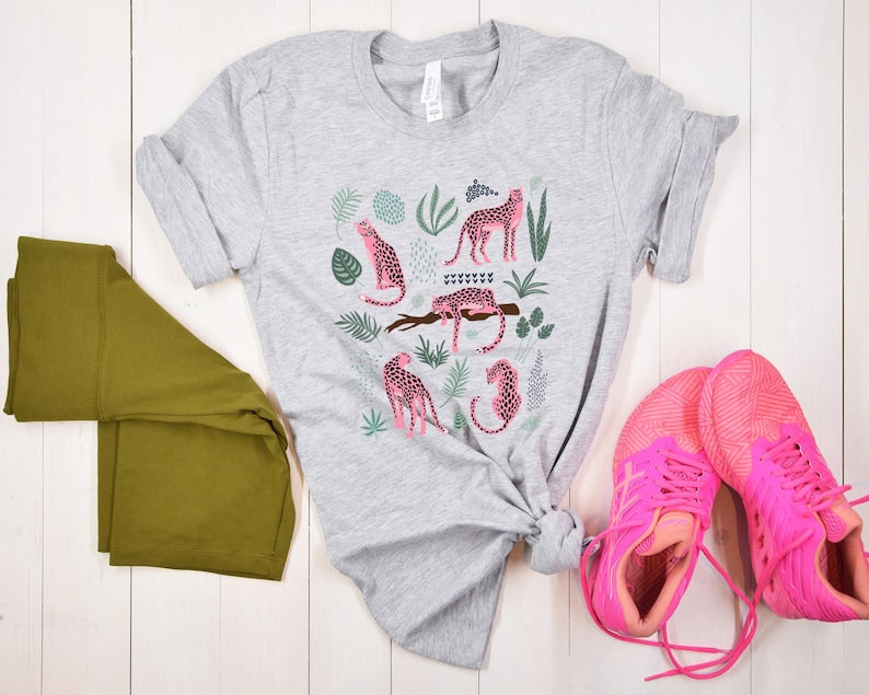 Chemise léopard rose pour femme Animal Lover Tshirt