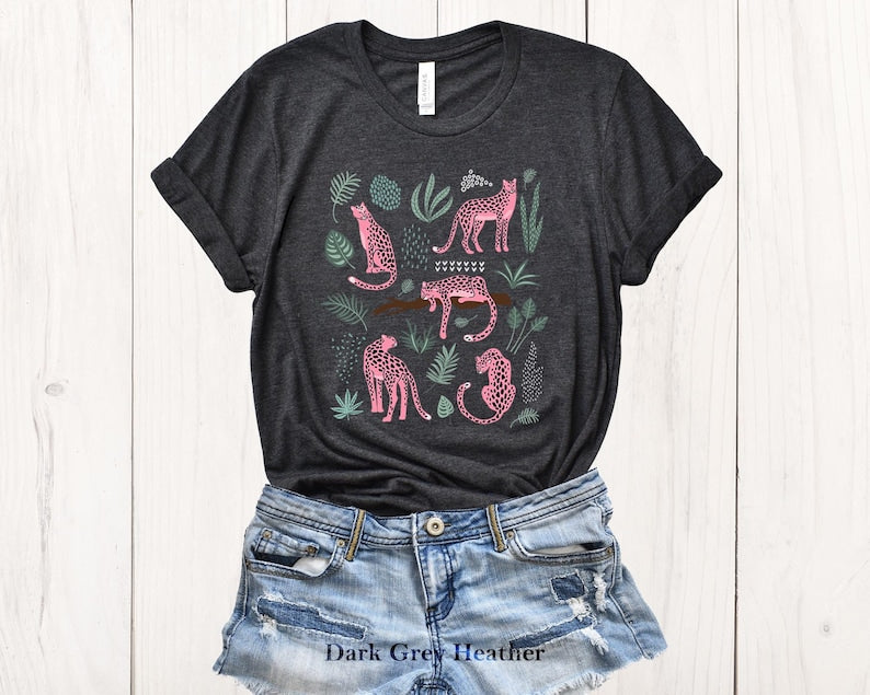 Chemise léopard rose pour femme Animal Lover Tshirt