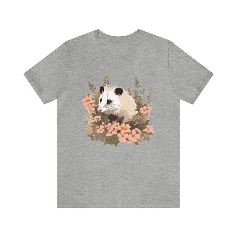 Chemise drôle d'opossum chemise de fleurs sauvages