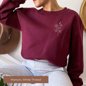 Confort Couleurs Fleur Sweatshirt Plante Maman Cadeau