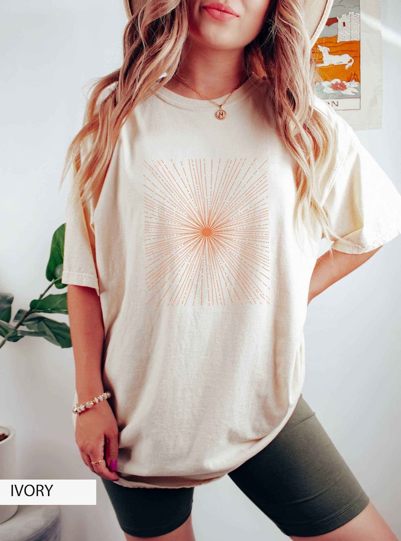 Sun Shirt Minimal Sun Design T-Shirt