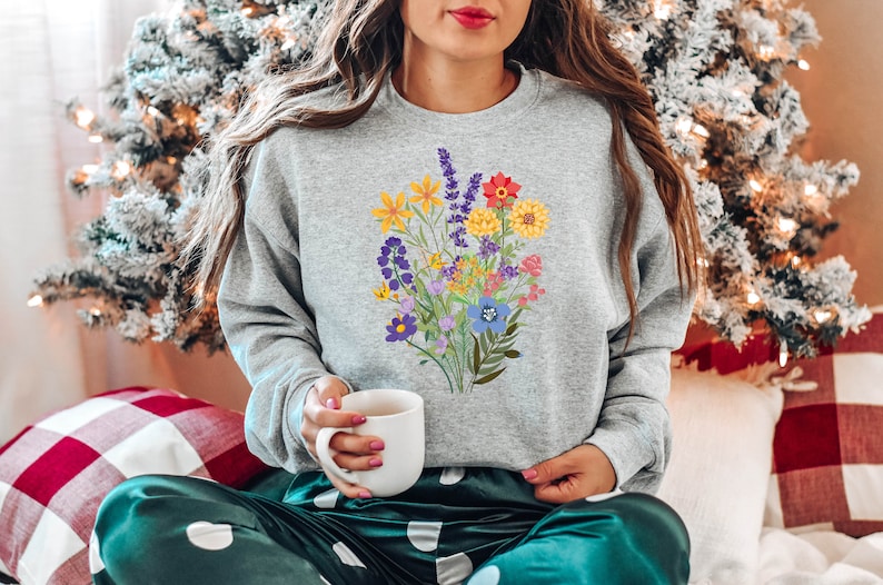 Femmes Wildflower Sweatshirt Cadeaux pour elle