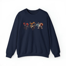 Vintage Sweatshirt mit gepressten Blumen