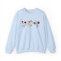 Vintage Sweatshirt mit gepressten Blumen