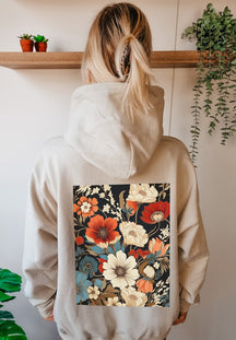 Boho Floral Cottagecore Hoodie Geschenk für Blumenliebhaber