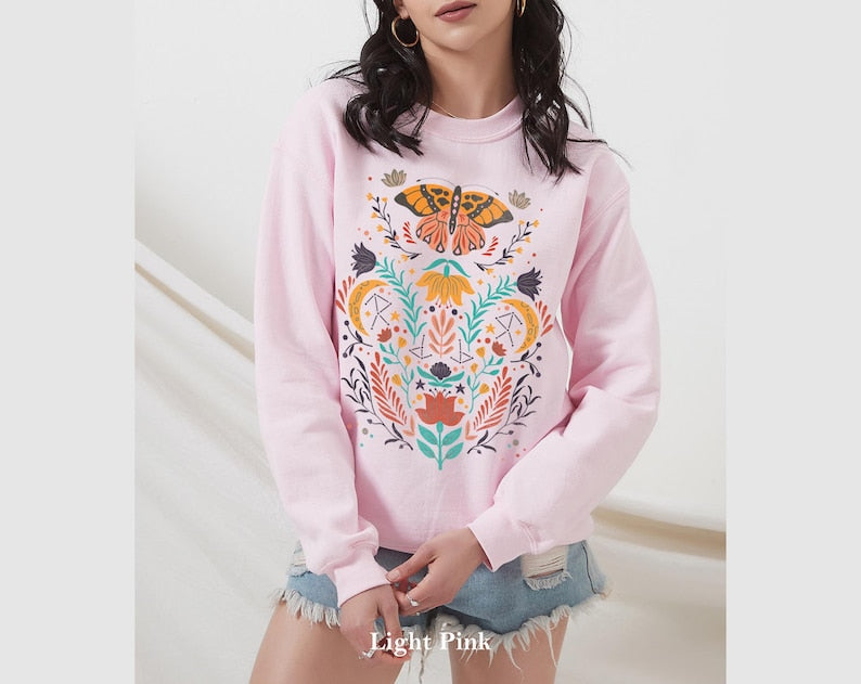 Butterfly Sweatshirt Unisex Cute Sweater