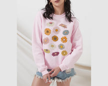 Boho Blumen Sweatshirt Unisex WildblumenPullover 