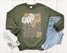 Boho Flower Sweatshirt Unisexe Wildflower Pull