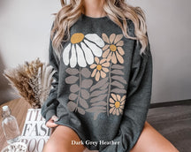 Boho Blumen Sweatshirt Unisex WildblumenPullover