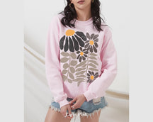 Boho Blumen Sweatshirt Unisex WildblumenPullover