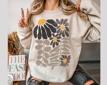 Boho Flower Sweatshirt Unisexe Wildflower Pull