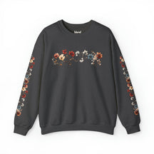 Vintage gepresste Blumen Sweatshirt Blumenpullover