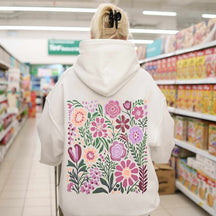 Sweat à Capuche Fleurs Pressées Surdimensionné Wildflowers Hoodie