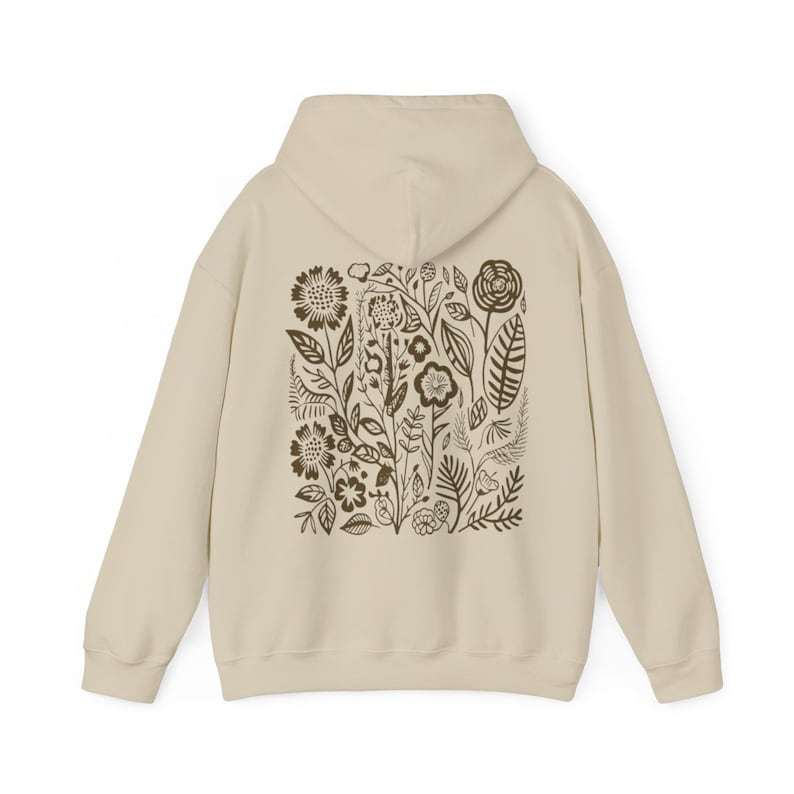 Hoodie fleurs sauvages fleurs pressées Cottage Core Hoodie