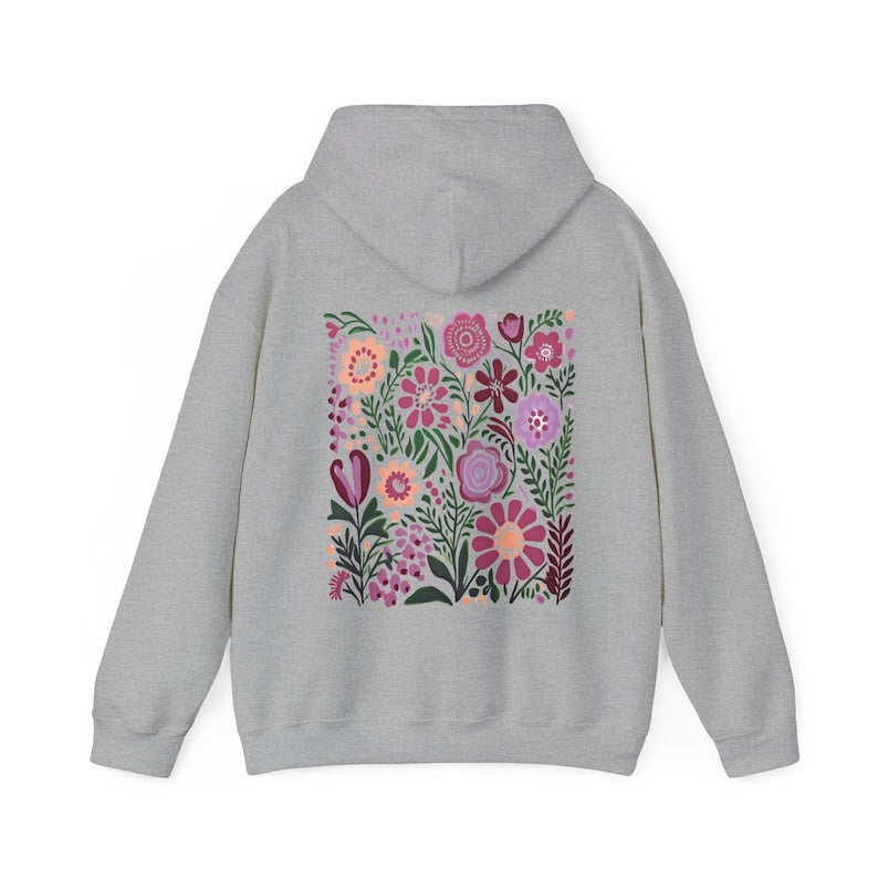 Sweat à Capuche Fleurs Pressées Surdimensionné Wildflowers Hoodie