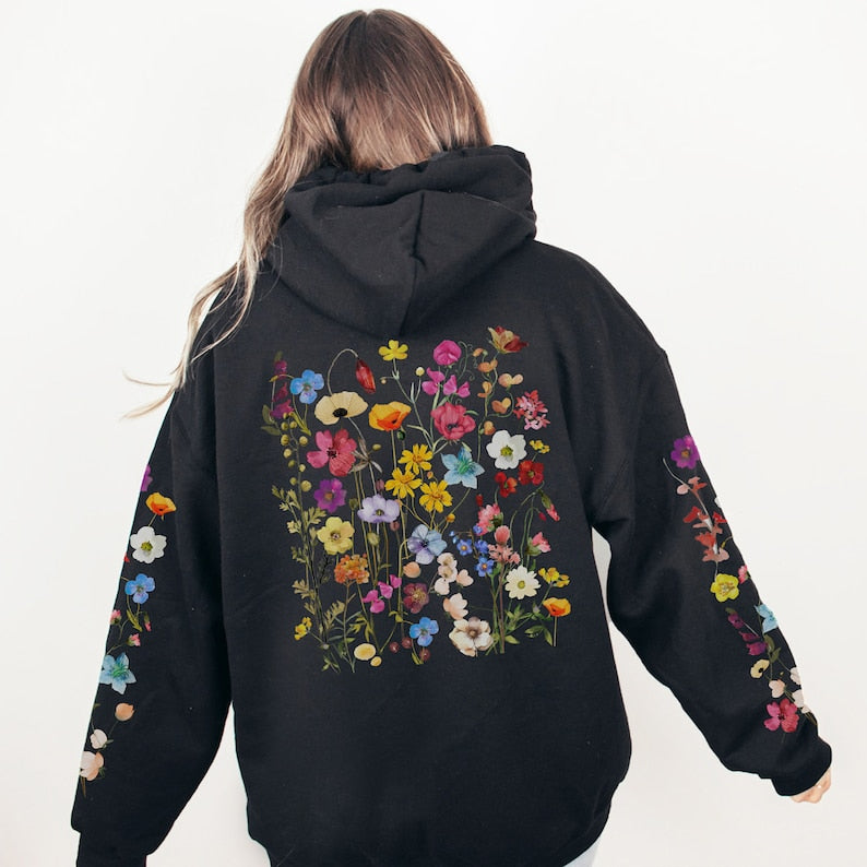 Wildblumen Hoodie Blumenliebhaber Geschenk