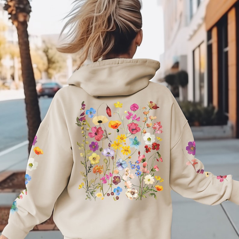 Fleurs sauvages Hoodie Flower Lover Gift