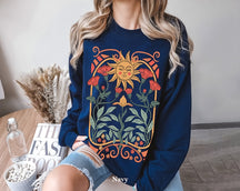 Boho Floral Sweatshirt Art Unisex Sweater