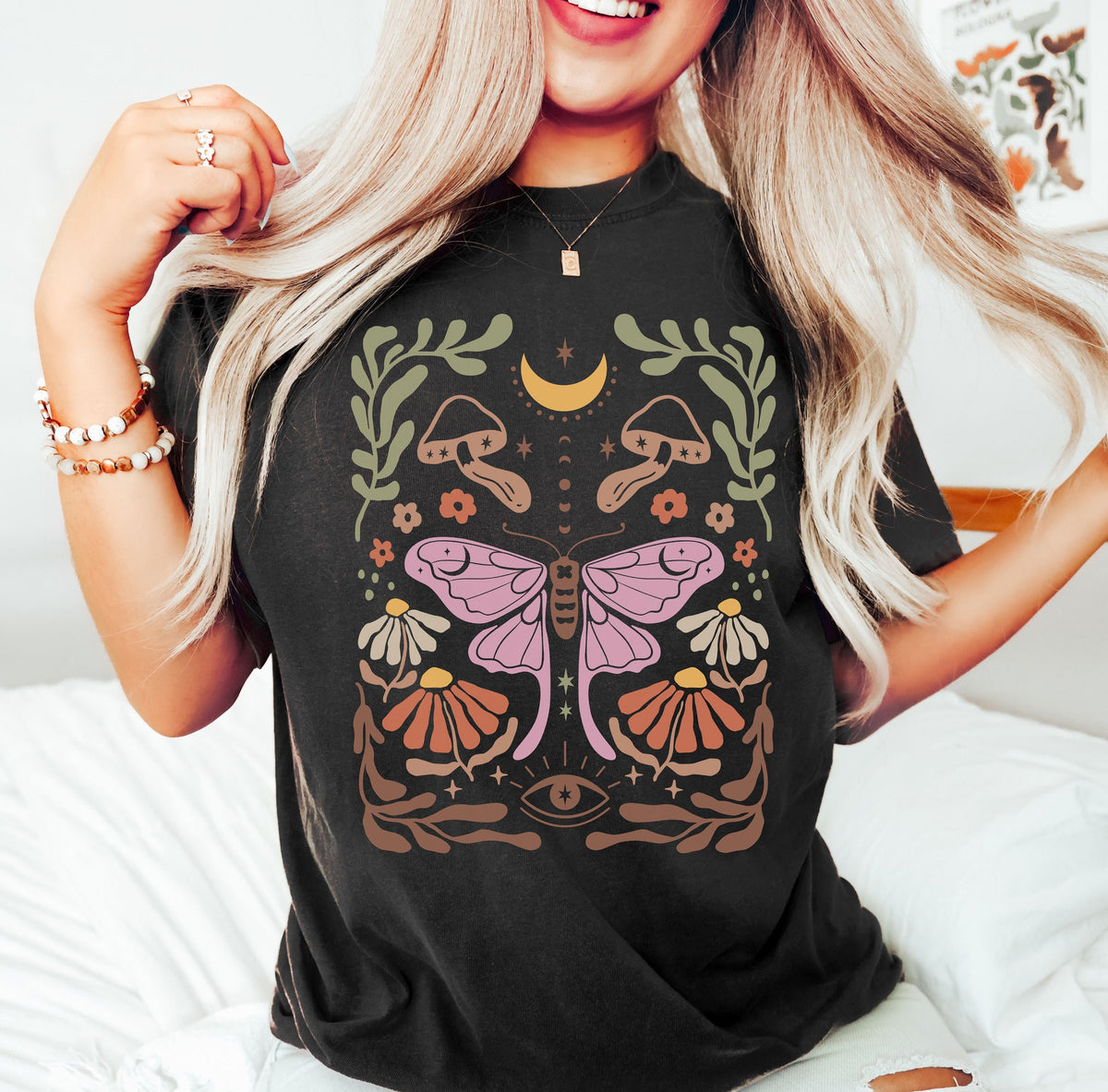 Boho Cottagecore Wildblumen Shirt