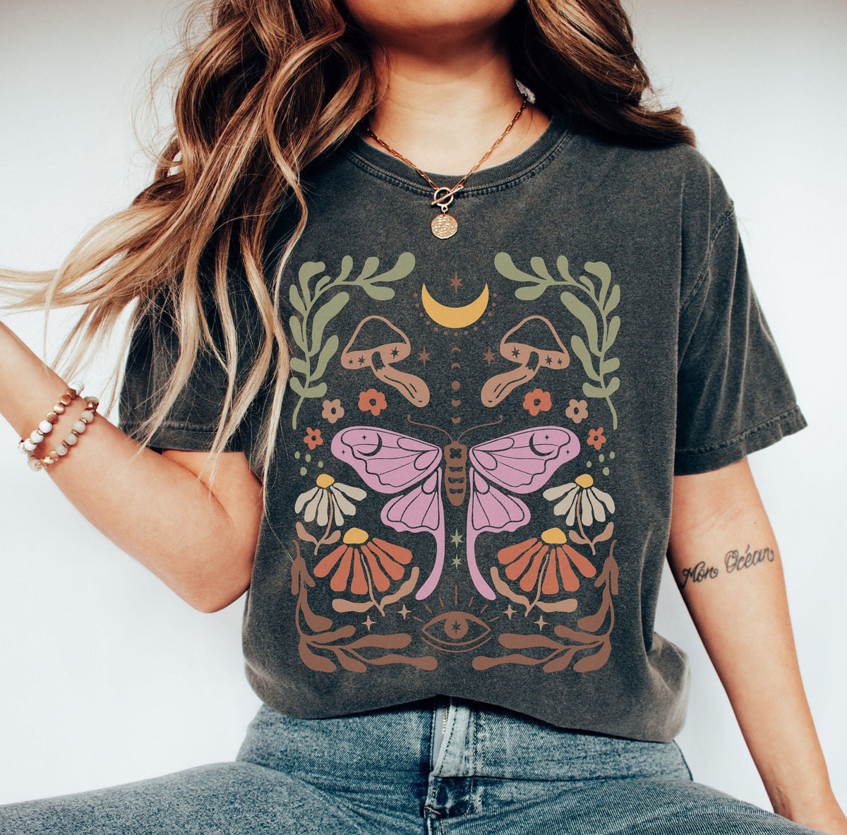 Boho Cottagecore Wildblumen Shirt