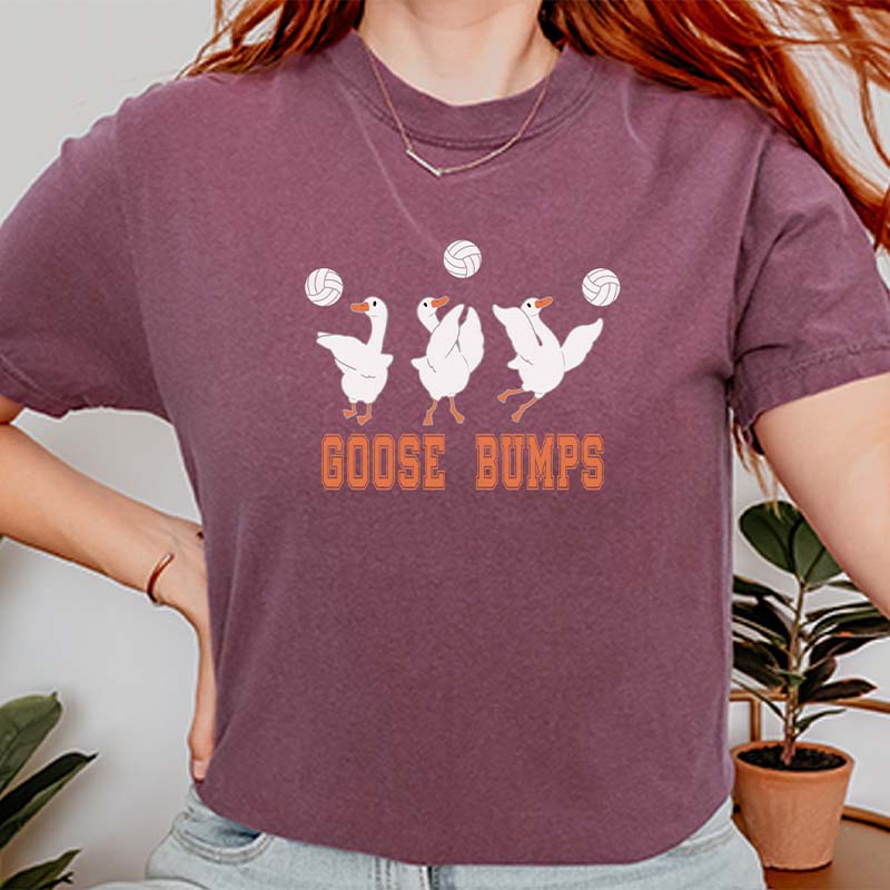 Funny Volleyball Team Goose Bump Set Spike T-Shirt
