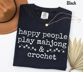 Comfort Colors Happy People Play Mahjong & Crochet T-Shirt