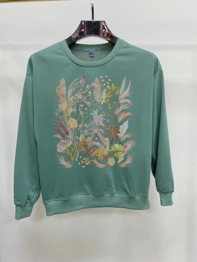 Confort Couleurs Boho Wildflowers Sweatshirt pour les femmes
