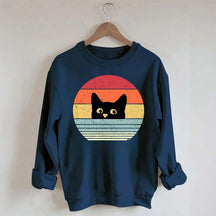 Retro Black Cat Crazy Sweatshirt