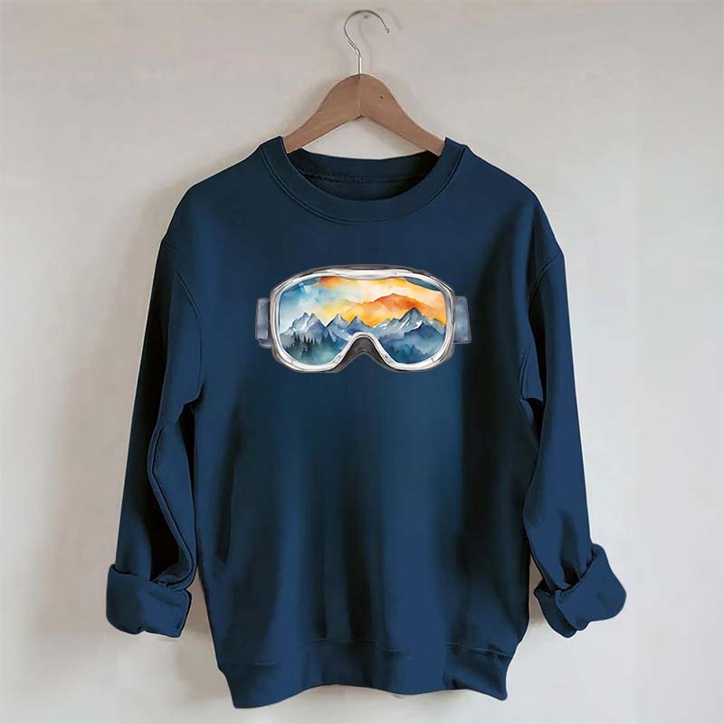 Ski Goggles Watercolor Sweatshirt