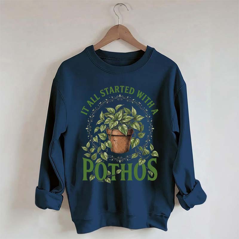 Cute Indoor Plant Pothos Sweatshirt