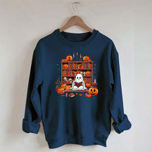 Ghost Book Reader Literature Lover Sweatshirt