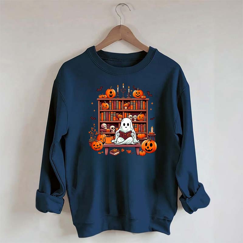 Ghost Book Reader Literature Lover Sweatshirt