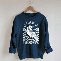 F-Caw-F Wildflowers Black Bird Sweatshirt