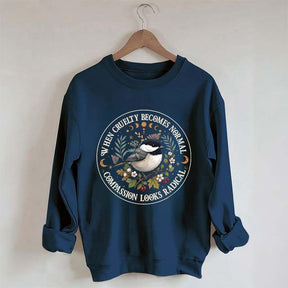 Radical Compassion Floral Bird Sweatshirt