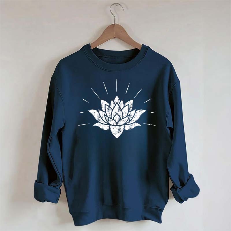 Lotus Burst Strappy Yoga Lover Sweatshirt