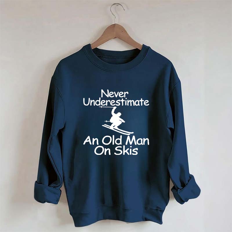 Old Man on Skis Sweasthirt