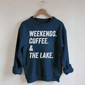 Funny Weekends Coffee and the Lake Sweatshirt