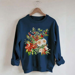Vintage Christmas Floral Sweatshirt