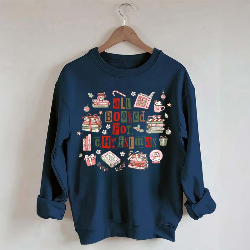 All Booked For Christmas Library Sweatshirt