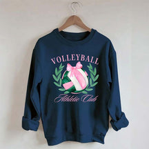 Coquette Bow Volleyball Preppy Sweatshirt