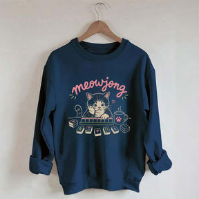 Cute Mahjong Cat Lover Sweatshirt