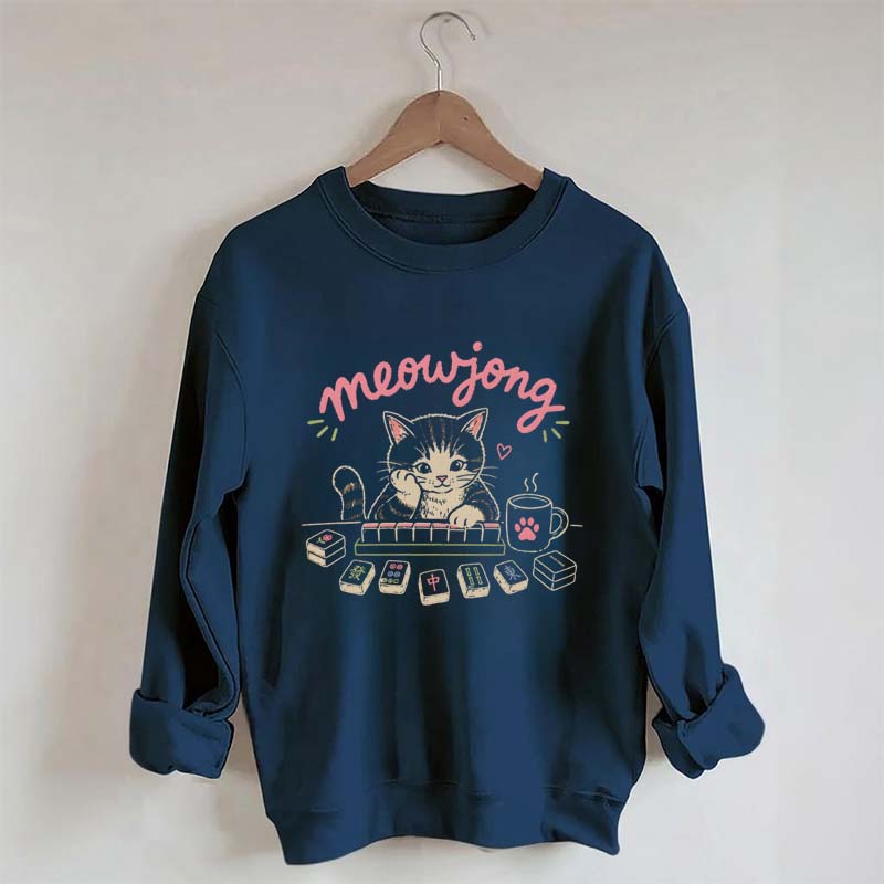 Cute Mahjong Cat Lover Sweatshirt