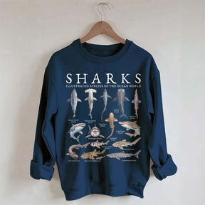 Vintage Shark Species Sweatshirt