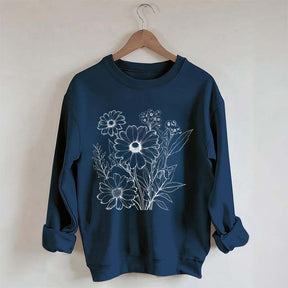 Retro Outline Wildflower Sweatshirt