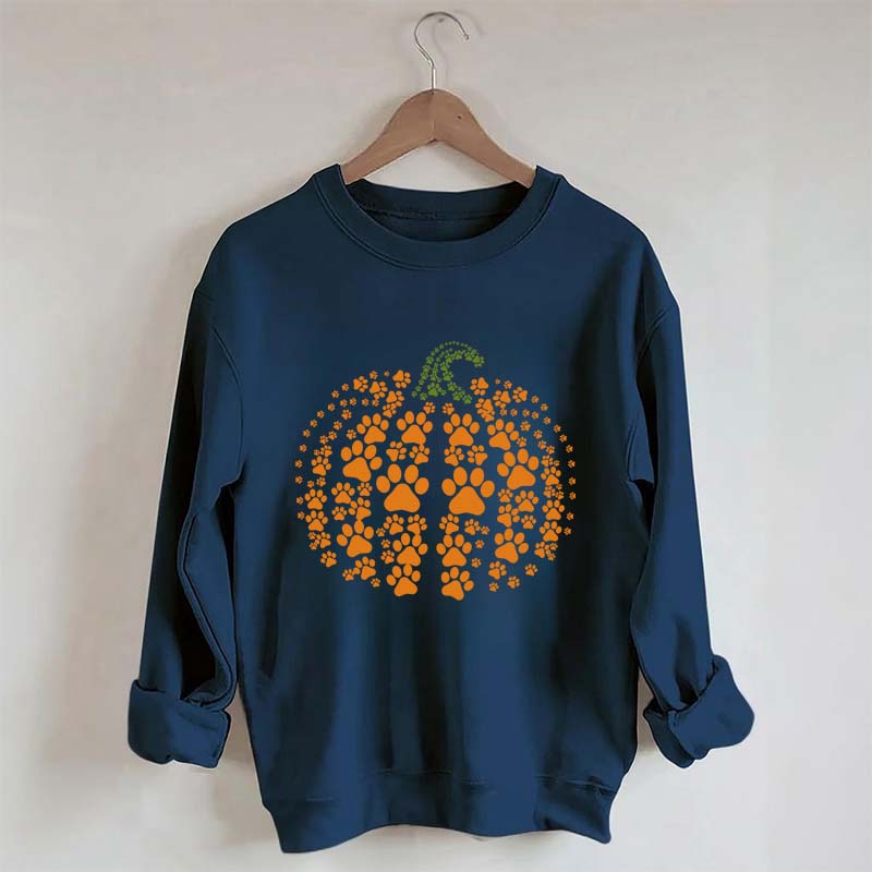 Paw Pumpkin Halloween Dog Sweatshirt