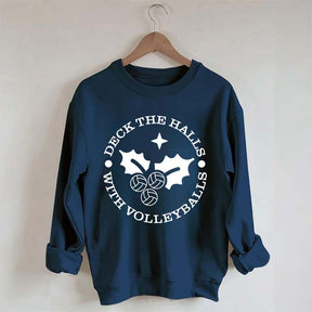 Deck the Halls with Volleyballs Sweatshirt