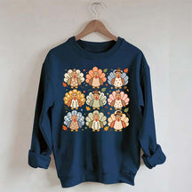 Boho Turkey Thanksgiving Preppy Fall Wild Sweatshirt