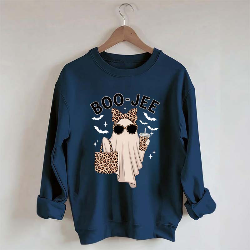 Boo-Jee Ghost Leopard Sweatshirt